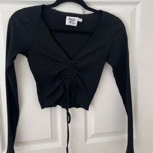 Cute cinch up crop top